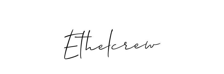 Make a short Ethelcrew signature style. Manage your documents anywhere anytime using Allison_Script. Create and add eSignatures, submit forms, share and send files easily. Ethelcrew signature style 2 images and pictures png