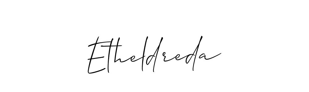 It looks lik you need a new signature style for name Etheldreda. Design unique handwritten (Allison_Script) signature with our free signature maker in just a few clicks. Etheldreda signature style 2 images and pictures png