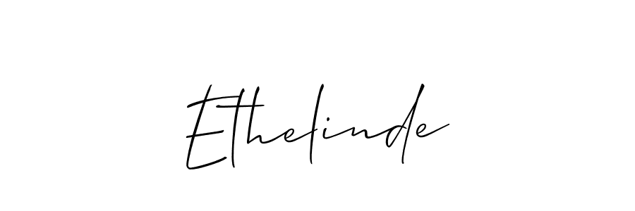 It looks lik you need a new signature style for name Ethelinde. Design unique handwritten (Allison_Script) signature with our free signature maker in just a few clicks. Ethelinde signature style 2 images and pictures png