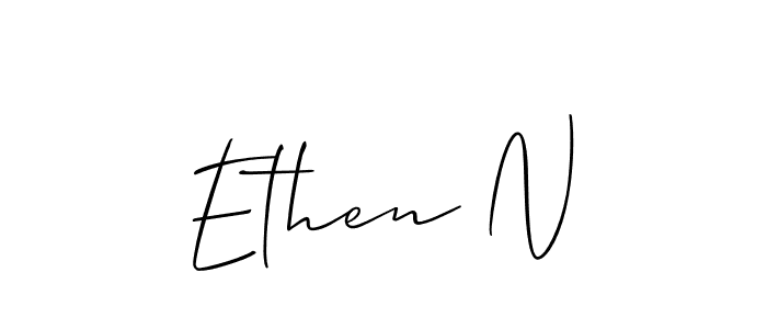 Also You can easily find your signature by using the search form. We will create Ethen N name handwritten signature images for you free of cost using Allison_Script sign style. Ethen N signature style 2 images and pictures png