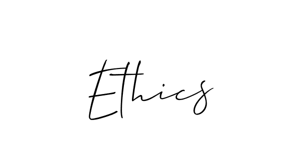 Also You can easily find your signature by using the search form. We will create Ethics name handwritten signature images for you free of cost using Allison_Script sign style. Ethics signature style 2 images and pictures png