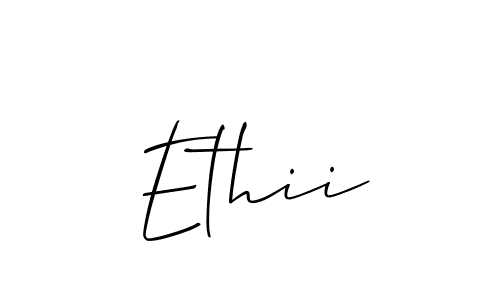 Make a beautiful signature design for name Ethii. With this signature (Allison_Script) style, you can create a handwritten signature for free. Ethii signature style 2 images and pictures png
