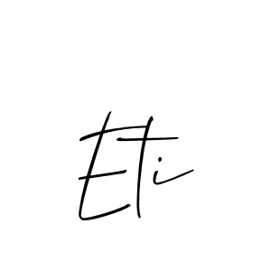 You should practise on your own different ways (Allison_Script) to write your name (Eti) in signature. don't let someone else do it for you. Eti signature style 2 images and pictures png