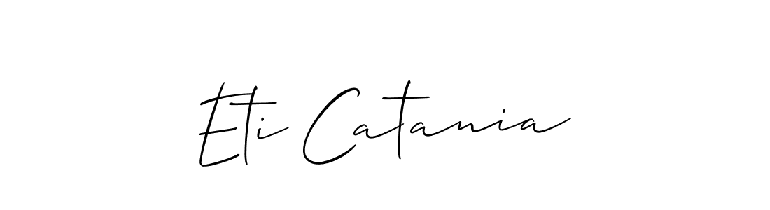 Similarly Allison_Script is the best handwritten signature design. Signature creator online .You can use it as an online autograph creator for name Eti Catania. Eti Catania signature style 2 images and pictures png