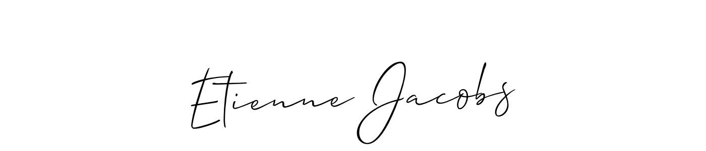 Best and Professional Signature Style for Etienne Jacobs. Allison_Script Best Signature Style Collection. Etienne Jacobs signature style 2 images and pictures png