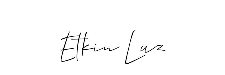 if you are searching for the best signature style for your name Etkin Luz. so please give up your signature search. here we have designed multiple signature styles  using Allison_Script. Etkin Luz signature style 2 images and pictures png