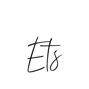 It looks lik you need a new signature style for name Ets. Design unique handwritten (Allison_Script) signature with our free signature maker in just a few clicks. Ets signature style 2 images and pictures png