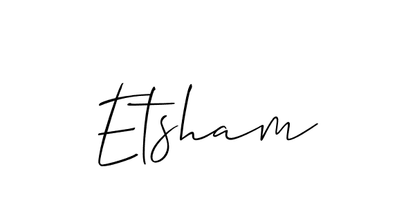 How to Draw Etsham signature style? Allison_Script is a latest design signature styles for name Etsham. Etsham signature style 2 images and pictures png