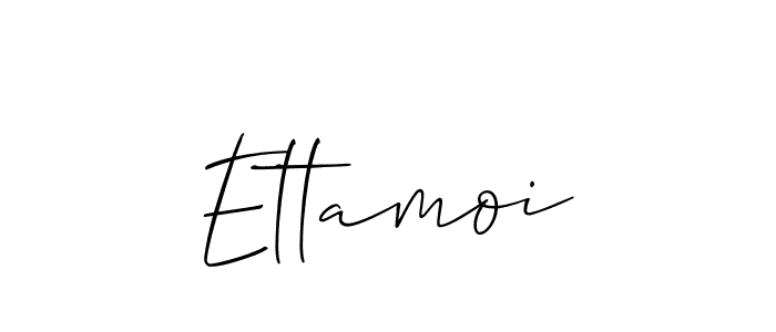 Make a beautiful signature design for name Ettamoi. With this signature (Allison_Script) style, you can create a handwritten signature for free. Ettamoi signature style 2 images and pictures png