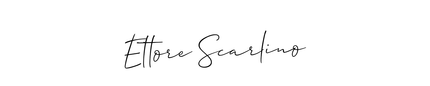 Make a beautiful signature design for name Ettore Scarlino. With this signature (Allison_Script) style, you can create a handwritten signature for free. Ettore Scarlino signature style 2 images and pictures png