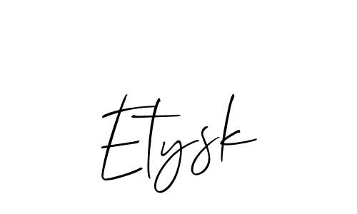 if you are searching for the best signature style for your name Etysk. so please give up your signature search. here we have designed multiple signature styles  using Allison_Script. Etysk signature style 2 images and pictures png