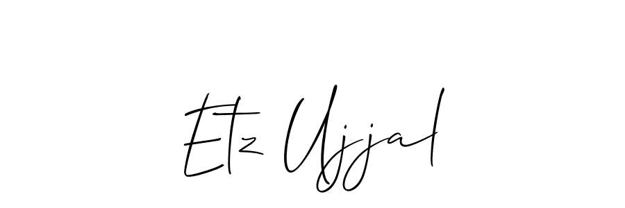 Make a beautiful signature design for name Etz Ujjal. With this signature (Allison_Script) style, you can create a handwritten signature for free. Etz Ujjal signature style 2 images and pictures png
