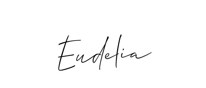 Similarly Allison_Script is the best handwritten signature design. Signature creator online .You can use it as an online autograph creator for name Eudelia. Eudelia signature style 2 images and pictures png
