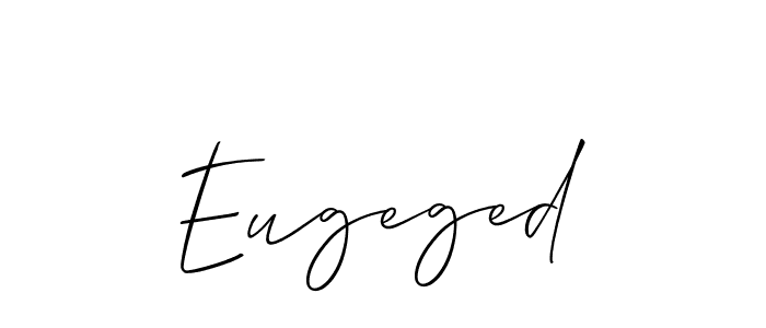 How to make Eugeged name signature. Use Allison_Script style for creating short signs online. This is the latest handwritten sign. Eugeged signature style 2 images and pictures png