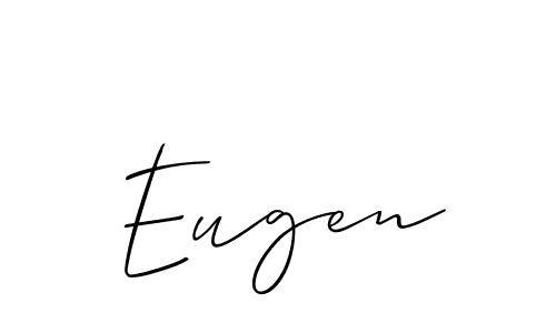 Best and Professional Signature Style for Eugen. Allison_Script Best Signature Style Collection. Eugen signature style 2 images and pictures png
