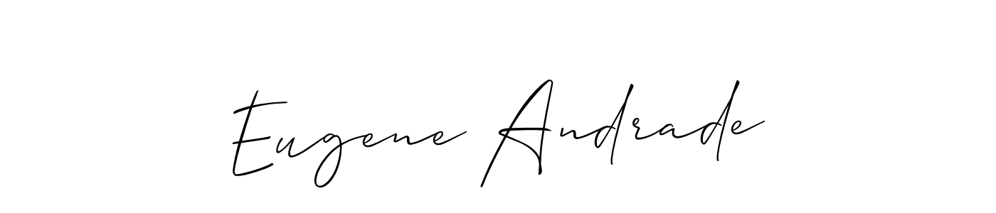 Allison_Script is a professional signature style that is perfect for those who want to add a touch of class to their signature. It is also a great choice for those who want to make their signature more unique. Get Eugene Andrade name to fancy signature for free. Eugene Andrade signature style 2 images and pictures png