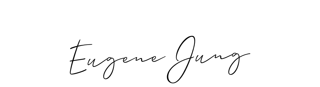 Also You can easily find your signature by using the search form. We will create Eugene Jung name handwritten signature images for you free of cost using Allison_Script sign style. Eugene Jung signature style 2 images and pictures png