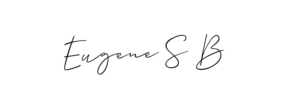 Eugene S B stylish signature style. Best Handwritten Sign (Allison_Script) for my name. Handwritten Signature Collection Ideas for my name Eugene S B. Eugene S B signature style 2 images and pictures png
