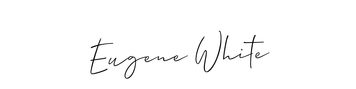 The best way (Allison_Script) to make a short signature is to pick only two or three words in your name. The name Eugene White include a total of six letters. For converting this name. Eugene White signature style 2 images and pictures png