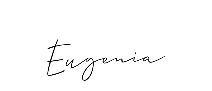 How to make Eugenia signature? Allison_Script is a professional autograph style. Create handwritten signature for Eugenia name. Eugenia signature style 2 images and pictures png