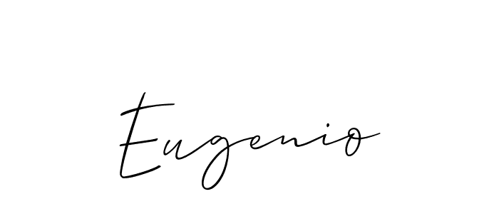 Also You can easily find your signature by using the search form. We will create Eugenio name handwritten signature images for you free of cost using Allison_Script sign style. Eugenio signature style 2 images and pictures png