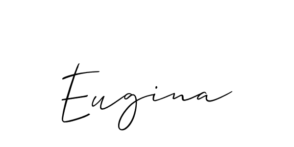Eugina stylish signature style. Best Handwritten Sign (Allison_Script) for my name. Handwritten Signature Collection Ideas for my name Eugina. Eugina signature style 2 images and pictures png