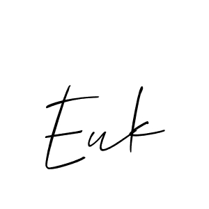 Make a beautiful signature design for name Euk. Use this online signature maker to create a handwritten signature for free. Euk signature style 2 images and pictures png