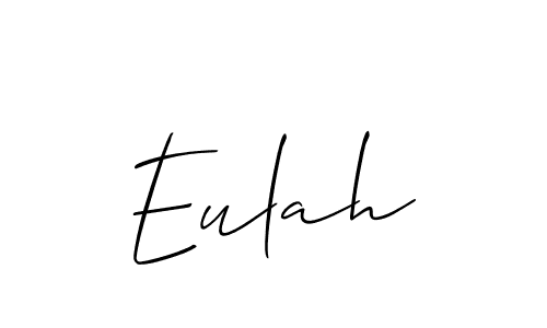 Also You can easily find your signature by using the search form. We will create Eulah name handwritten signature images for you free of cost using Allison_Script sign style. Eulah signature style 2 images and pictures png