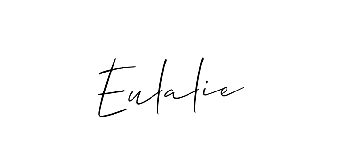 The best way (Allison_Script) to make a short signature is to pick only two or three words in your name. The name Eulalie include a total of six letters. For converting this name. Eulalie signature style 2 images and pictures png