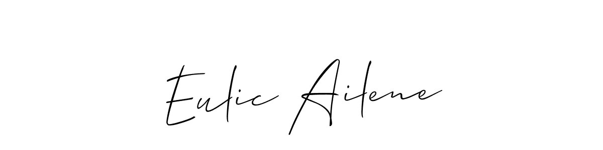 Create a beautiful signature design for name Eulic Ailene. With this signature (Allison_Script) fonts, you can make a handwritten signature for free. Eulic Ailene signature style 2 images and pictures png