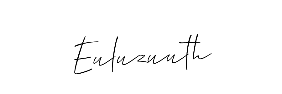 Make a beautiful signature design for name Euluzuuth. With this signature (Allison_Script) style, you can create a handwritten signature for free. Euluzuuth signature style 2 images and pictures png