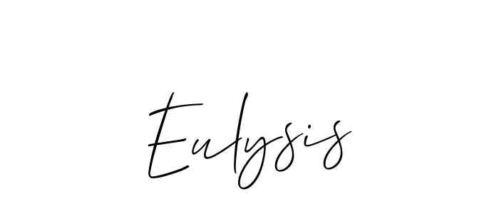 Use a signature maker to create a handwritten signature online. With this signature software, you can design (Allison_Script) your own signature for name Eulysis. Eulysis signature style 2 images and pictures png