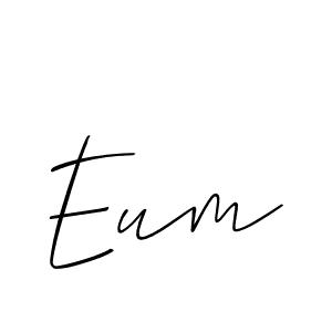 Make a beautiful signature design for name Eum. With this signature (Allison_Script) style, you can create a handwritten signature for free. Eum signature style 2 images and pictures png