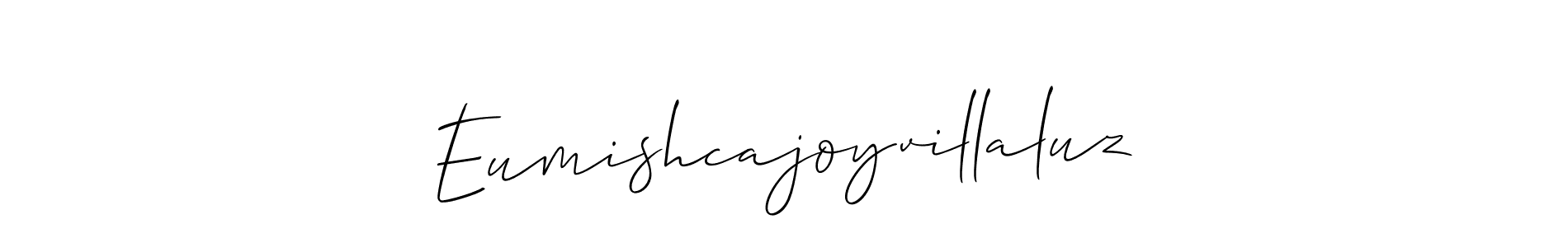 Also we have Eumishcajoyvillaluz name is the best signature style. Create professional handwritten signature collection using Allison_Script autograph style. Eumishcajoyvillaluz signature style 2 images and pictures png