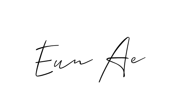 Create a beautiful signature design for name Eun Ae. With this signature (Allison_Script) fonts, you can make a handwritten signature for free. Eun Ae signature style 2 images and pictures png