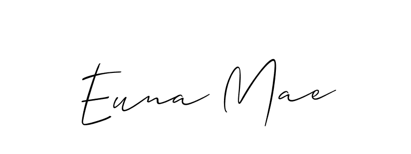 How to make Euna Mae signature? Allison_Script is a professional autograph style. Create handwritten signature for Euna Mae name. Euna Mae signature style 2 images and pictures png