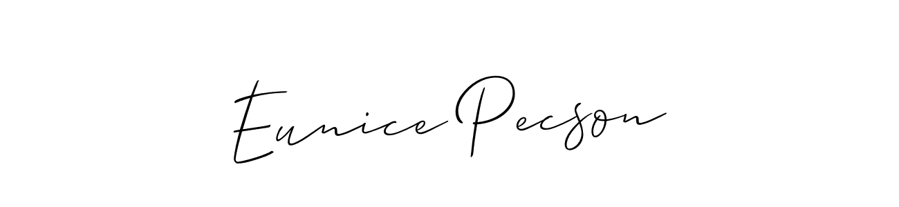 This is the best signature style for the Eunice Pecson name. Also you like these signature font (Allison_Script). Mix name signature. Eunice Pecson signature style 2 images and pictures png