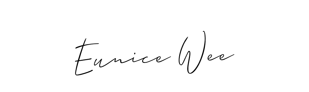 Allison_Script is a professional signature style that is perfect for those who want to add a touch of class to their signature. It is also a great choice for those who want to make their signature more unique. Get Eunice Wee name to fancy signature for free. Eunice Wee signature style 2 images and pictures png