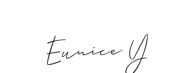 Make a beautiful signature design for name Eunice Y. With this signature (Allison_Script) style, you can create a handwritten signature for free. Eunice Y signature style 2 images and pictures png