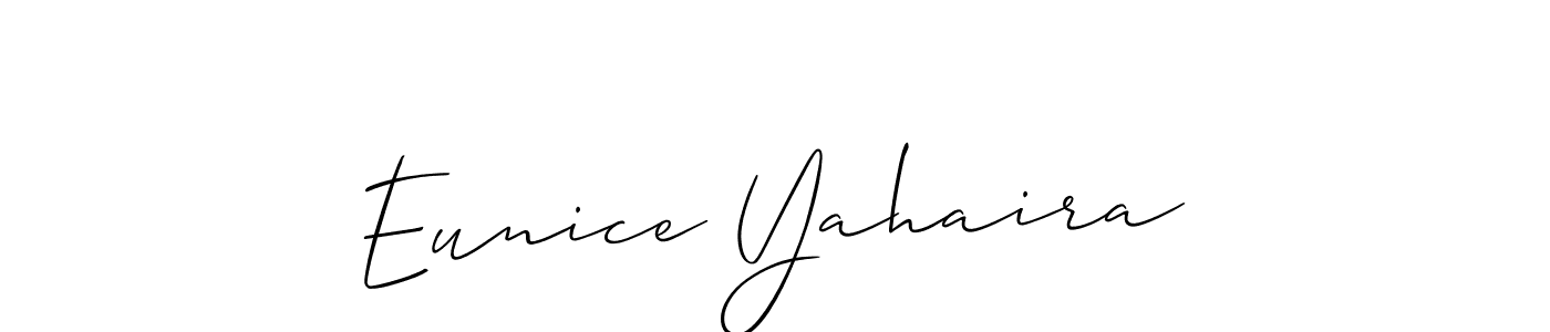 Eunice Yahaira stylish signature style. Best Handwritten Sign (Allison_Script) for my name. Handwritten Signature Collection Ideas for my name Eunice Yahaira. Eunice Yahaira signature style 2 images and pictures png