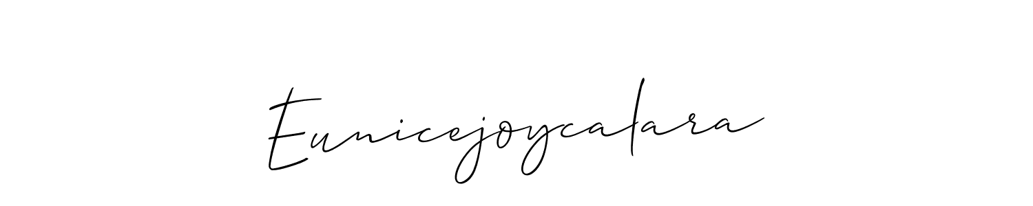 How to make Eunicejoycalara name signature. Use Allison_Script style for creating short signs online. This is the latest handwritten sign. Eunicejoycalara signature style 2 images and pictures png