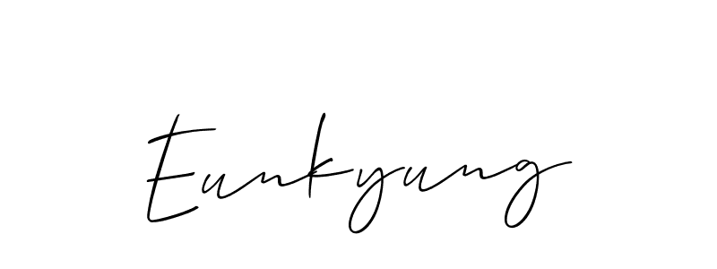 The best way (Allison_Script) to make a short signature is to pick only two or three words in your name. The name Eunkyung include a total of six letters. For converting this name. Eunkyung signature style 2 images and pictures png