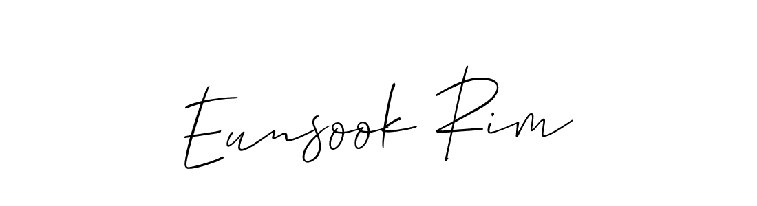 Allison_Script is a professional signature style that is perfect for those who want to add a touch of class to their signature. It is also a great choice for those who want to make their signature more unique. Get Eunsook Rim name to fancy signature for free. Eunsook Rim signature style 2 images and pictures png