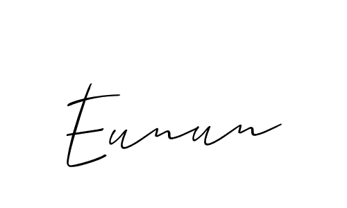 The best way (Allison_Script) to make a short signature is to pick only two or three words in your name. The name Eunun include a total of six letters. For converting this name. Eunun signature style 2 images and pictures png