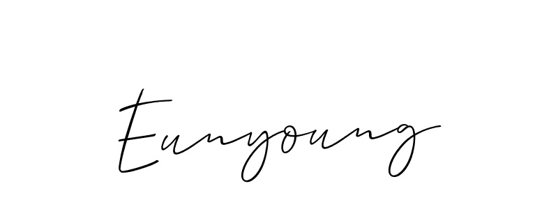 Also we have Eunyoung name is the best signature style. Create professional handwritten signature collection using Allison_Script autograph style. Eunyoung signature style 2 images and pictures png