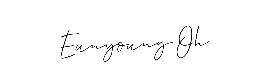 Make a short Eunyoung Oh signature style. Manage your documents anywhere anytime using Allison_Script. Create and add eSignatures, submit forms, share and send files easily. Eunyoung Oh signature style 2 images and pictures png