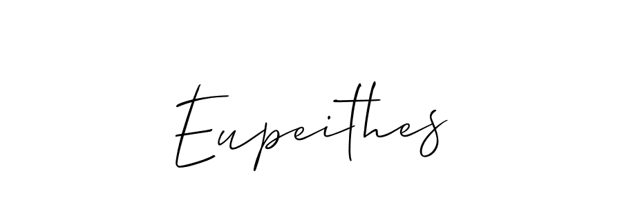 Use a signature maker to create a handwritten signature online. With this signature software, you can design (Allison_Script) your own signature for name Eupeithes. Eupeithes signature style 2 images and pictures png