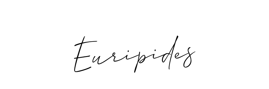 Make a beautiful signature design for name Euripides. With this signature (Allison_Script) style, you can create a handwritten signature for free. Euripides signature style 2 images and pictures png