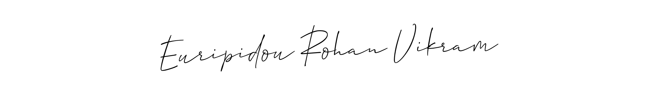 How to make Euripidou Rohan Vikram name signature. Use Allison_Script style for creating short signs online. This is the latest handwritten sign. Euripidou Rohan Vikram signature style 2 images and pictures png