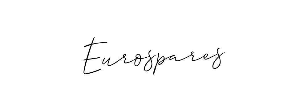 The best way (Allison_Script) to make a short signature is to pick only two or three words in your name. The name Eurospares include a total of six letters. For converting this name. Eurospares signature style 2 images and pictures png